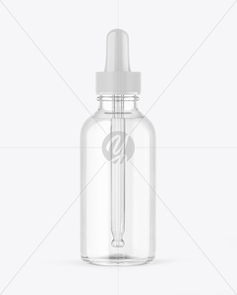 Clear Glass Dropper Bottle Mockup