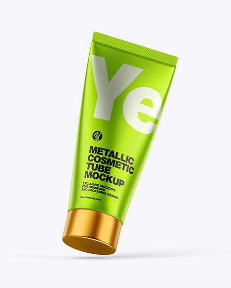 Metallic Cosmetic Tube Mockup