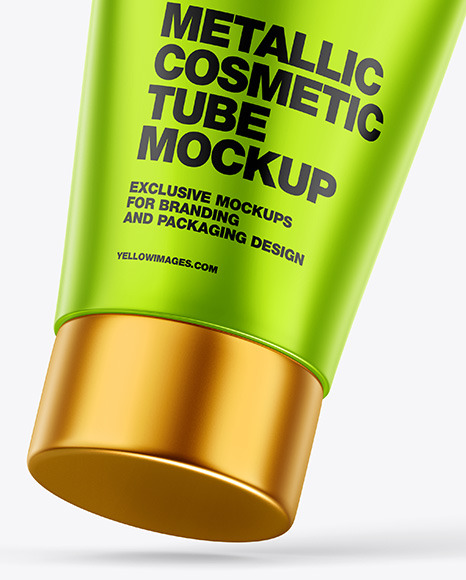 Metallic Cosmetic Tube Mockup