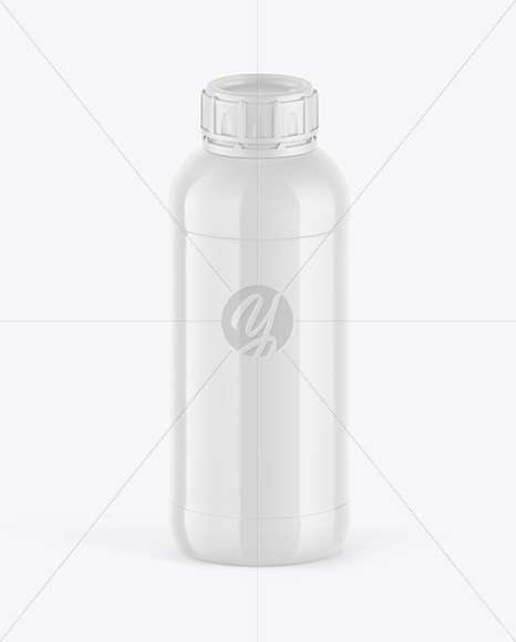 Glossy Plastic Bottle Mockup