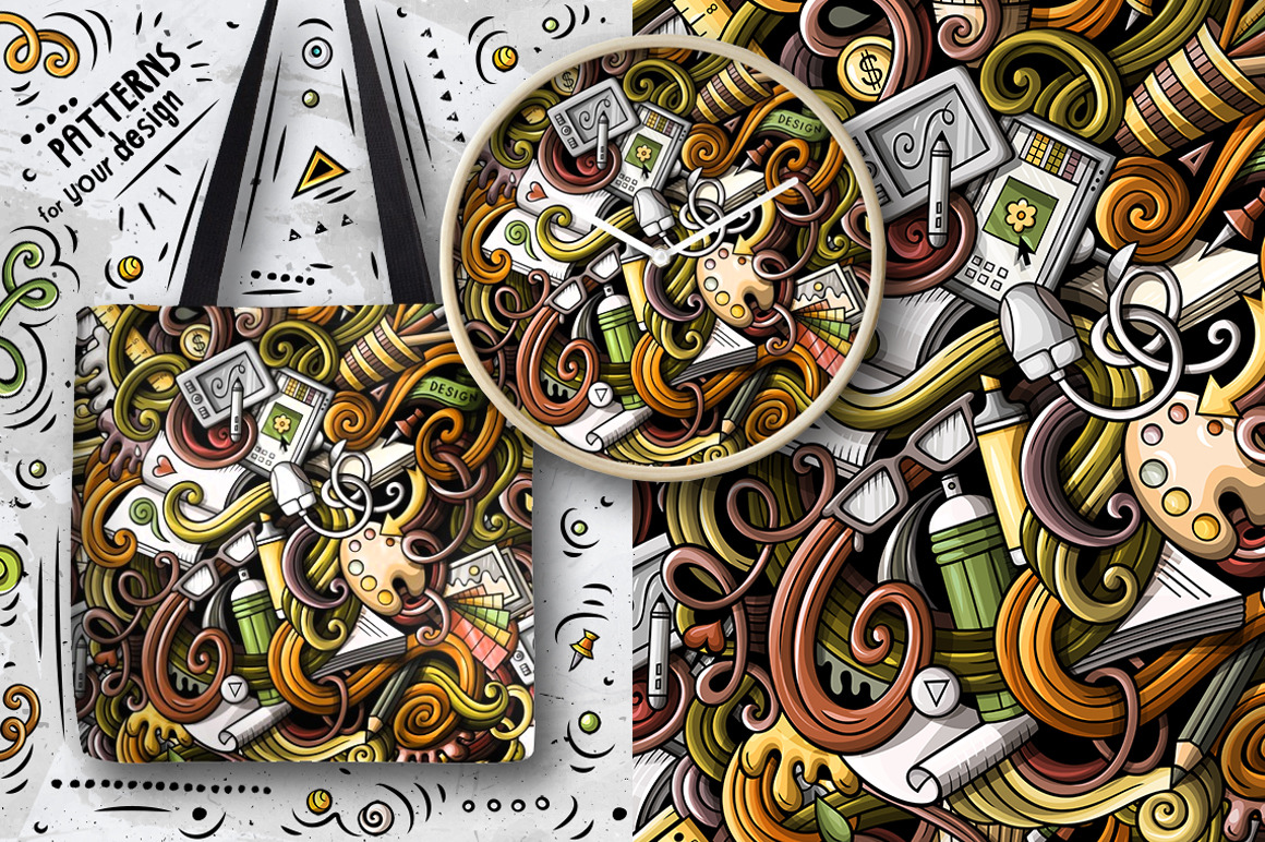 Design and Art Cartoon Seamless Patterns Design and Art Cartoon Seamless Patterns