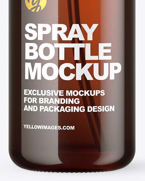 Amber Glass Nasal Spray Bottle Mockup