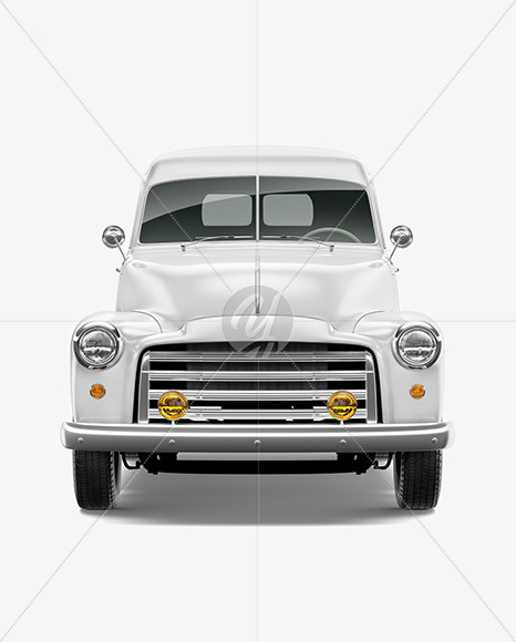 Retro Van Mockup - Front View