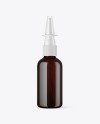 Dark Amber Glass Nasal Spray Bottle Mockup