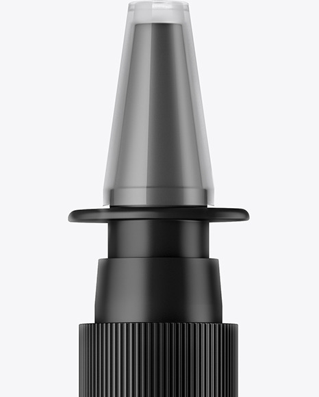 Dark Amber Glass Nasal Spray Bottle Mockup