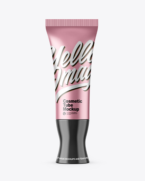 Matte Metalic Cosmetic Tube Mockup