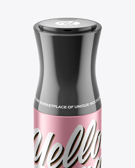 Matte Metallic Cosmetic Bottle Mockup