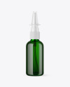 Green Glass Nasal Spray Bottle Mockup