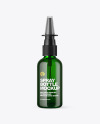 Green Glass Nasal Spray Bottle Mockup