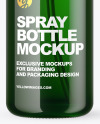 Green Glass Nasal Spray Bottle Mockup