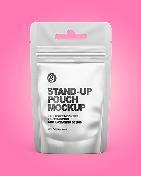 Metallic Stand-Up Pouch Mockup