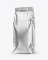 Metallic Coffee Bag Mockup - Half Side View