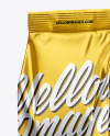 Metallic Coffee Bag Mockup - Half Side View