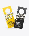 Two Door Hangers Mockup