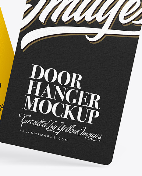 Two Door Hangers Mockup