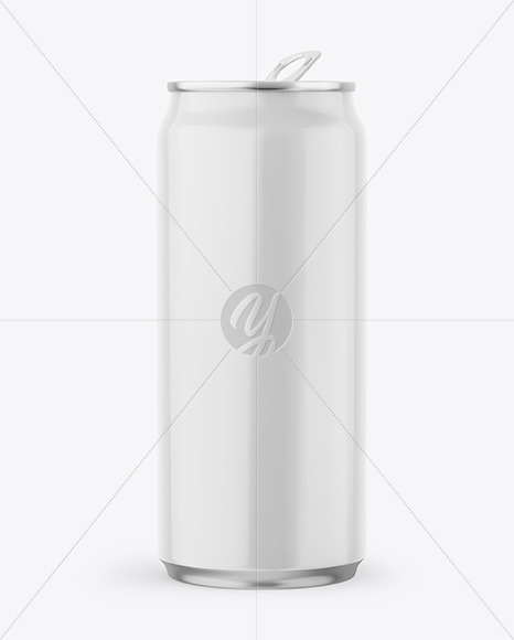 Metallic Drink Can With Glossy Finish Mockup