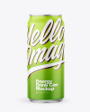 Metallic Drink Can With Matte Finish Mockup