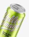 Glossy Metallic Drink Cans Mockup