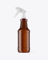 Amber Spray Bottle Mockup