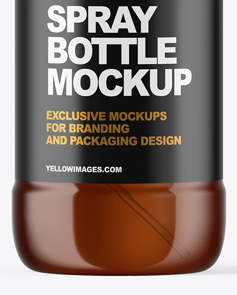 Amber Spray Bottle Mockup