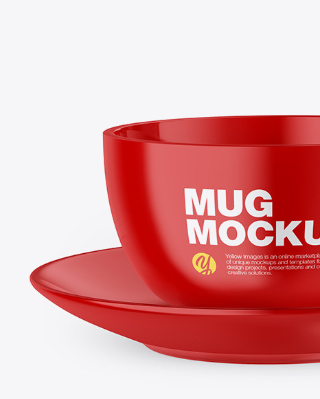 Matte Stand-Up Bag with Coffee Mug Mockup