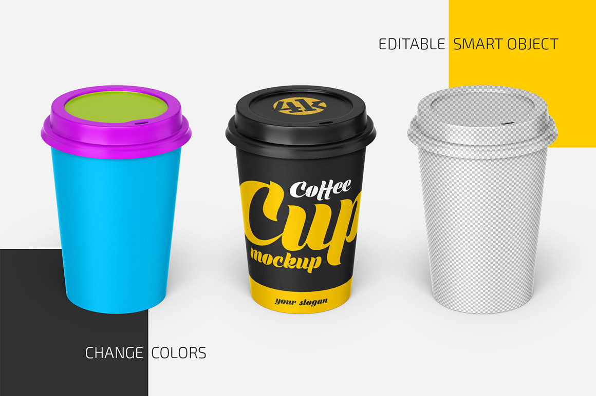 Paper Coffee Cup Mockup Set Paper Coffee Cup Mockup Set