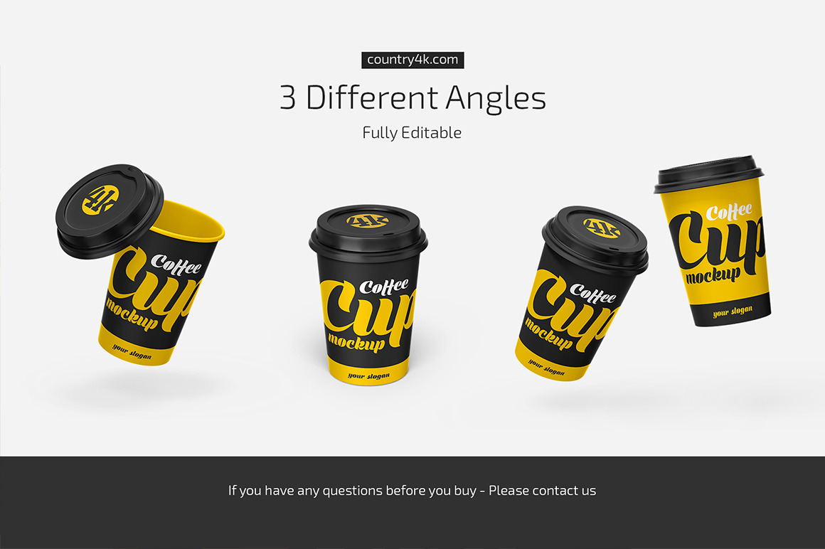Paper Coffee Cup Mockup Set Paper Coffee Cup Mockup Set