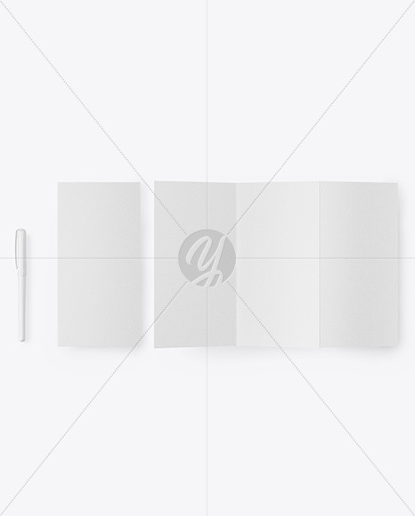 Kraft Broсhure with Pen Mockup Kraft Broсhure with Pen Mockup