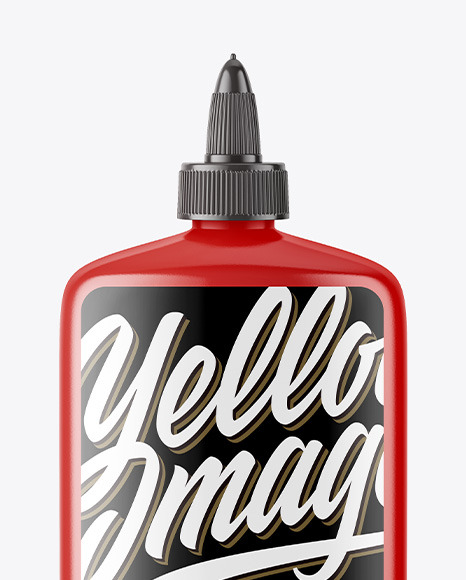 Glossy Glue Bottle Mockup