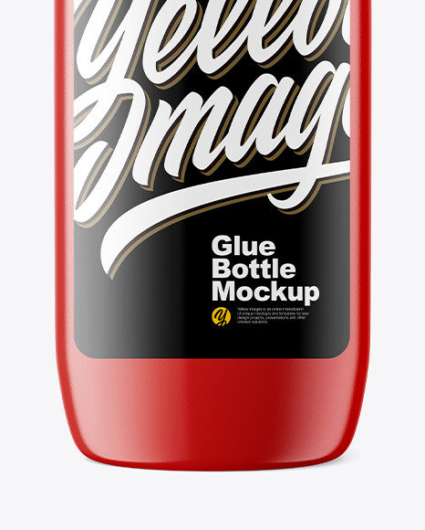 Glossy Glue Bottle Mockup