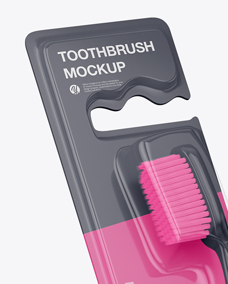 Toothbrush w/ Cosmetic Tube Mockup