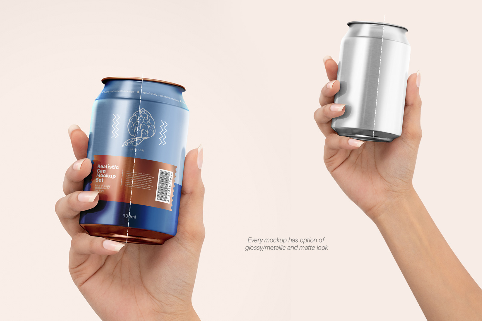 Realistic Can Mockup Set