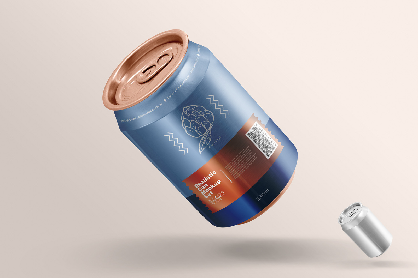 Realistic Can Mockup Set Realistic Can Mockup Set