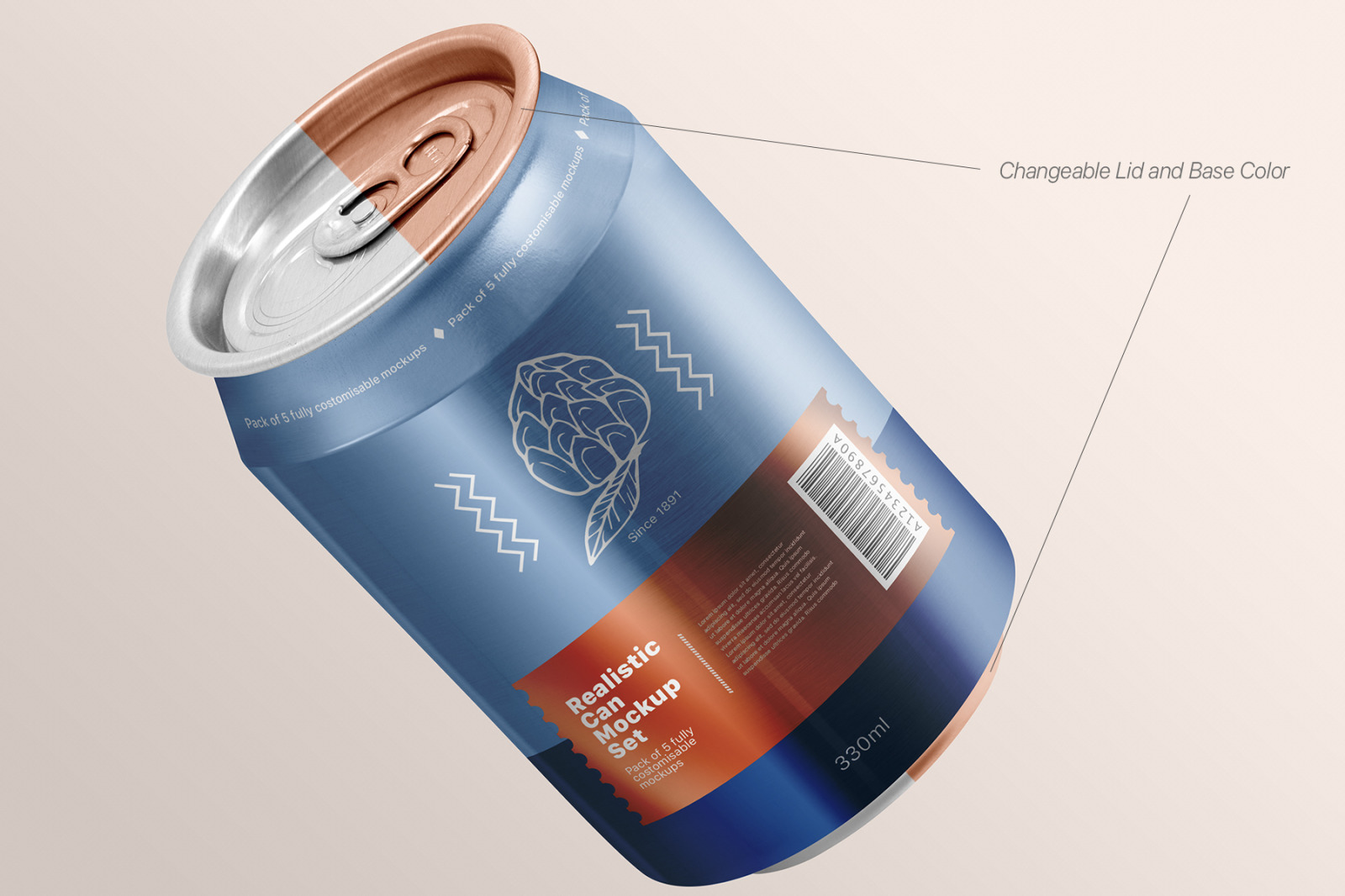 Realistic Can Mockup Set