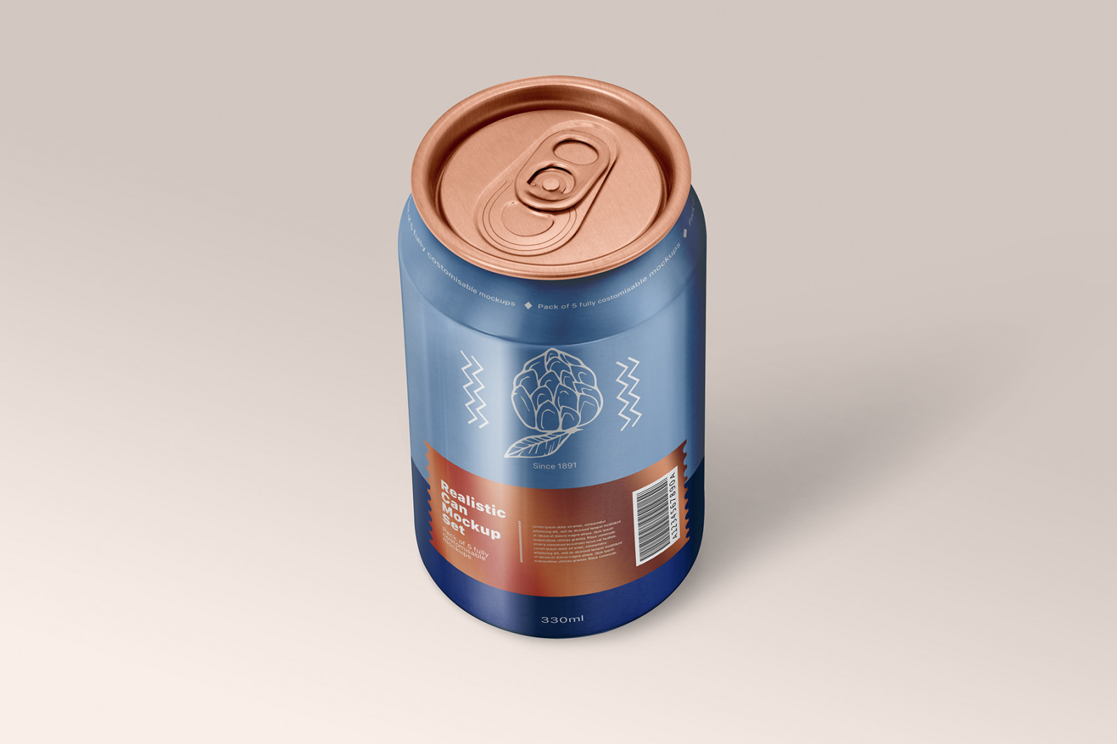 Realistic Can Mockup Set Realistic Can Mockup Set