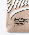 Kraft Coffee Bag Mockup - Front View