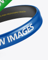 Two Glossy Silicone Wristbands Mockup