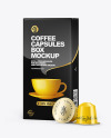 Coffee Capsules &amp; Paper Box Mockup