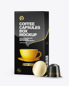 Coffee Capsules & Paper Box Mockup