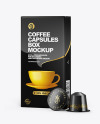 Coffee Capsules & Paper Box Mockup