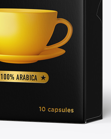 Coffee Capsules &amp; Paper Box Mockup