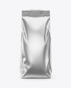 Metallic Coffee Bag Mockup - Front View