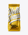 Metallic Coffee Bag Mockup - Front View