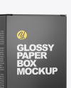 Matte Dropper Bottle with Glossy Paper Box Mockup