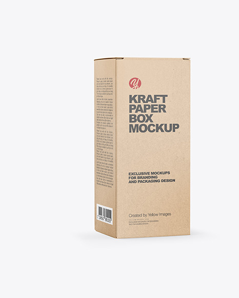 Matte Dropper Bottle with Kraft Paper Box Mockup