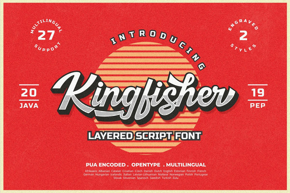 Kingfisher Layered Font Kingfisher Layered Font