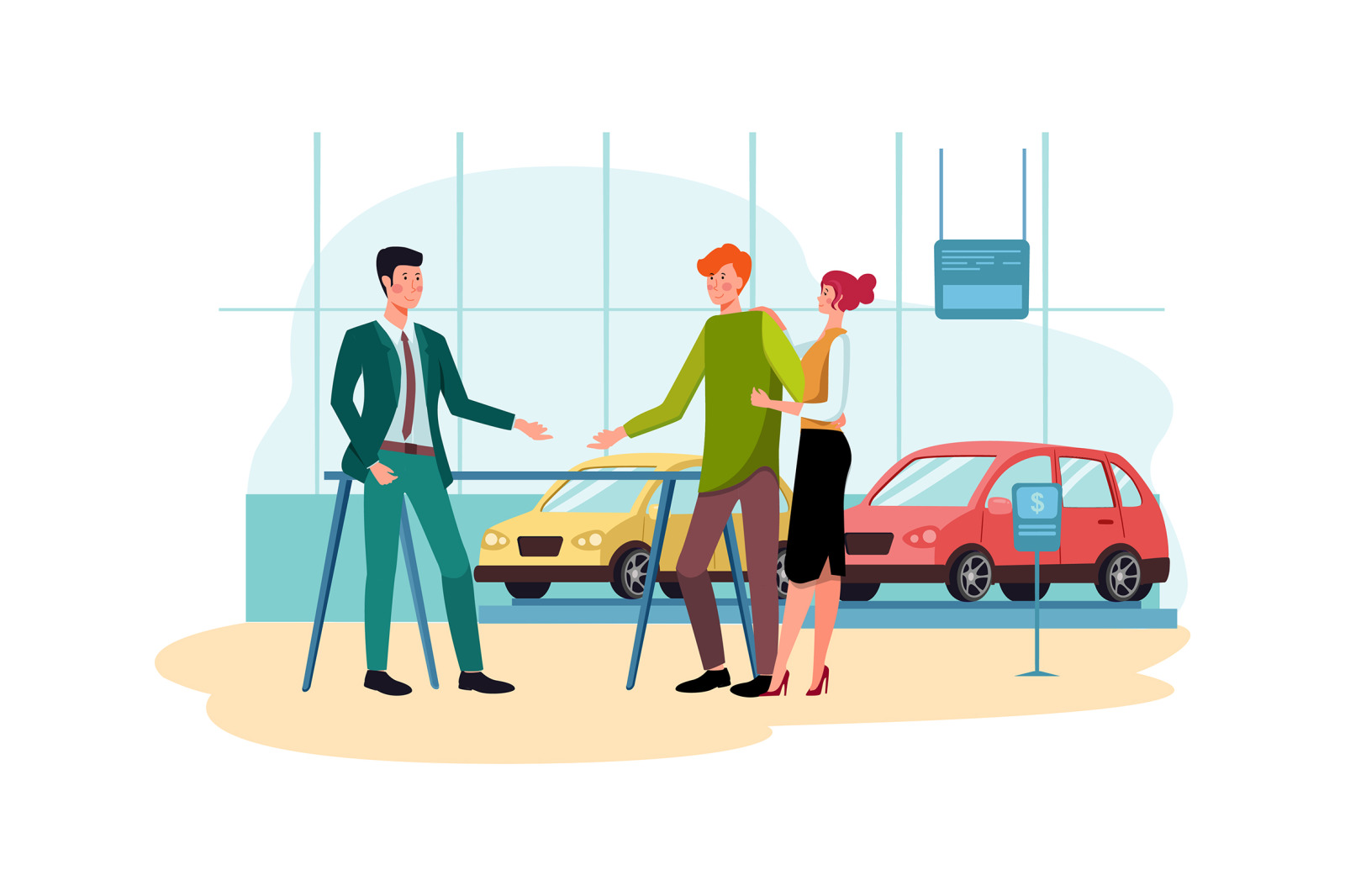 M129_Car Dealership Illustrations