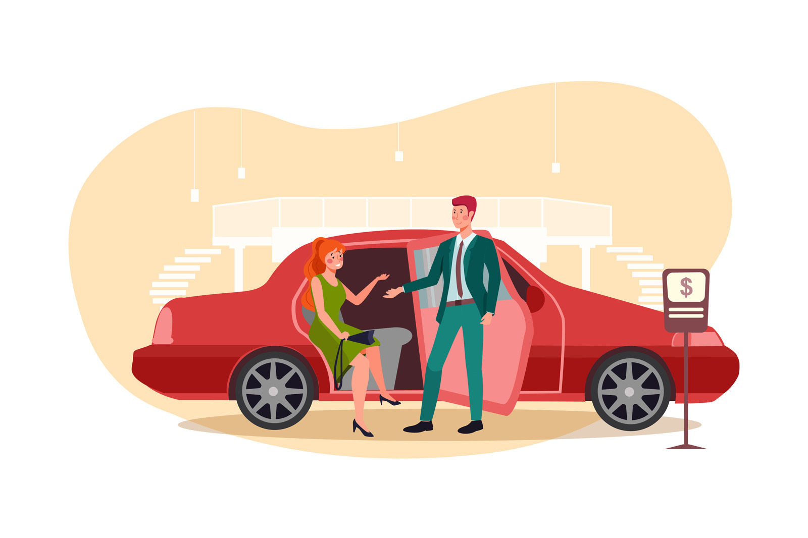 M129_Car Dealership Illustrations