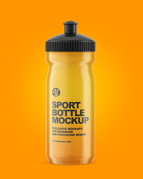 Transparent Plastic Sport Bottle Mockup