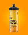 Transparent Plastic Sport Bottle Mockup